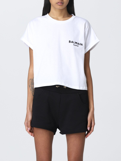 Shop Balmain T-shirt Women  In White