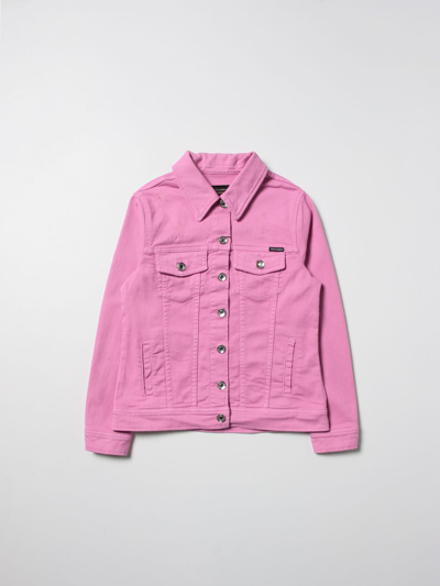 Shop Dolce & Gabbana Girl Jacket In Pink