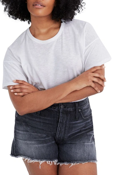 Madewell Whisper Cotton Crewneck T-shirt In Optic White