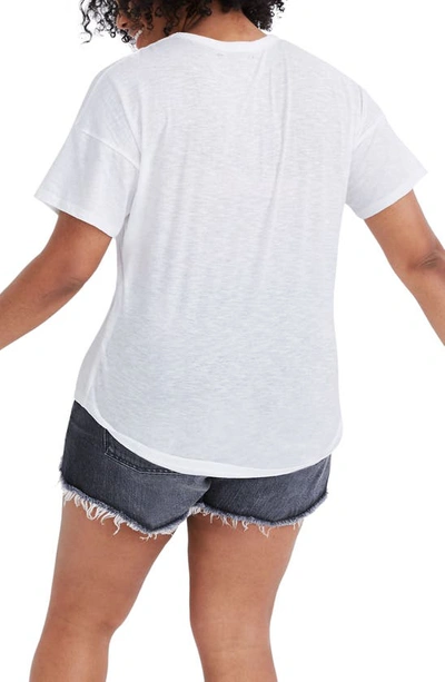 Shop Madewell Whisper Cotton Crewneck T-shirt In Optic White