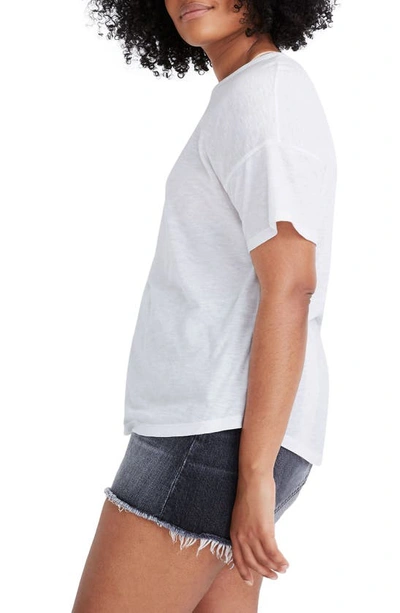 Madewell Whisper Cotton Crewneck T-shirt In Optic White