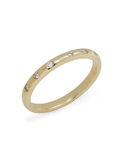 Shop Saks Fifth Avenue Women's 14k Yellow Gold & 0.07 Tcw Diamond Ring