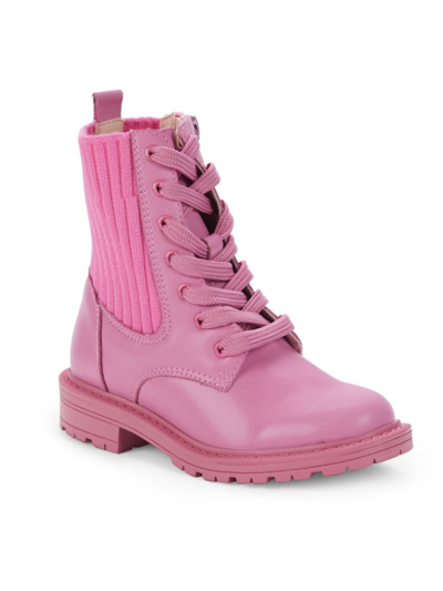 Shop Sam Edelman Little Girl's & Girl's Lydell Combat Boots In Pink
