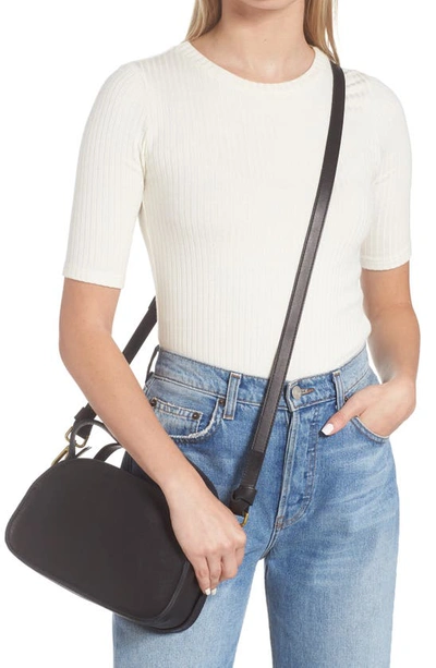 Madewell The Sydney Zip Top Crossbody Bag In True Black