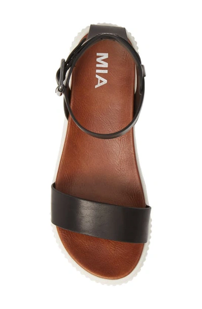 Mia Lunna Platform Ankle Strap Sandal In Black