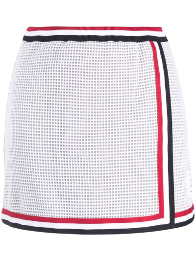 Shop Thom Browne Dotted Wrap Skirt In 055 Lt Grey