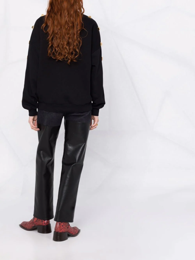 Philipp Plein Logo-embroidered Studded Sweatshirt In Black