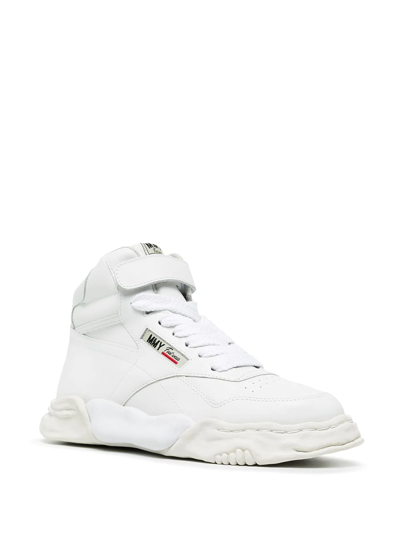 Shop Miharayasuhiro Freddie Wavy-sole High-top Sneakers In Weiss