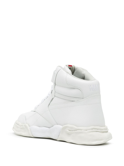 Shop Miharayasuhiro Freddie Wavy-sole High-top Sneakers In Weiss