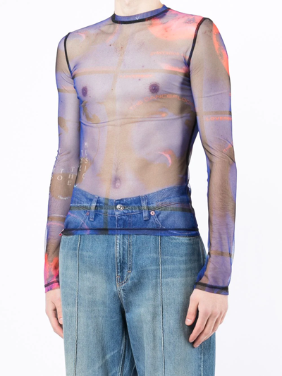 Shop Charles Jeffrey Loverboy X George Allen Graphic-print Top In Multicolour