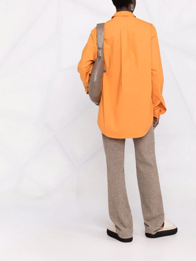 Shop Nanushka Long-sleeve Button-fastening Shirt In Orange