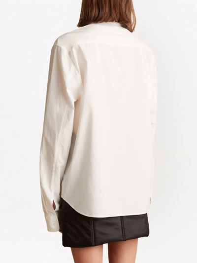 Shop Khaite The Argo Cotton Poplin Shirt In White