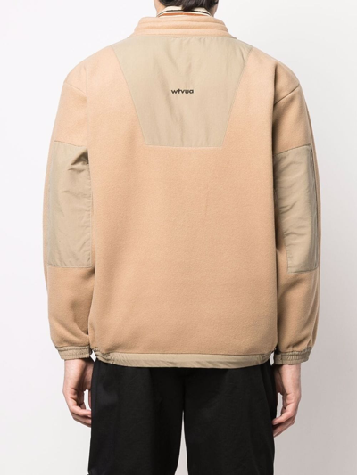 Wtaps Logo-patch Sweatshirt In Brown
