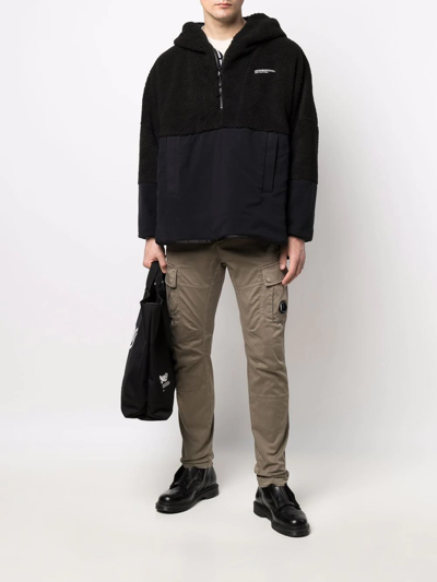 Shop Neighborhood Fleece Cave E-jacket In Black