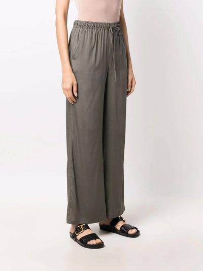 Paula Drawstring Straight-leg Trousers In Green