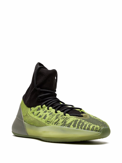 Adidas Originals Yeezy Basketball Knit "glow" Sneakers In Grey