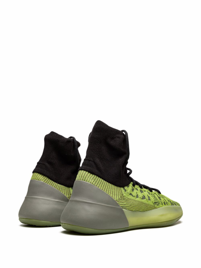 Adidas Originals Yeezy Basketball Knit "glow" Sneakers In Grey
