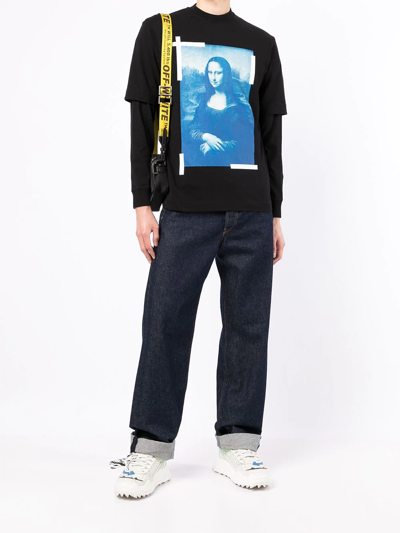 Shop Off-white Monalisa Print Long-sleeve T-shirt In Black