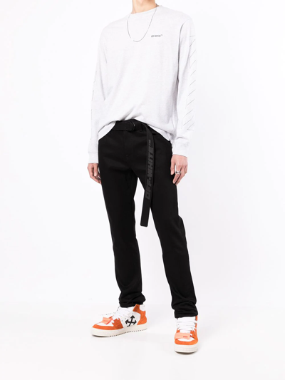 Off-white Industry-belt Skinny Jeans In Black