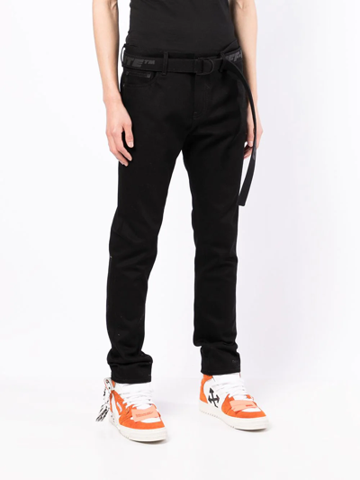 Shop Off-white Industry-belt Skinny Jeans In Black