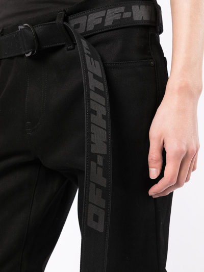 Off-white Industry-belt Skinny Jeans In Black