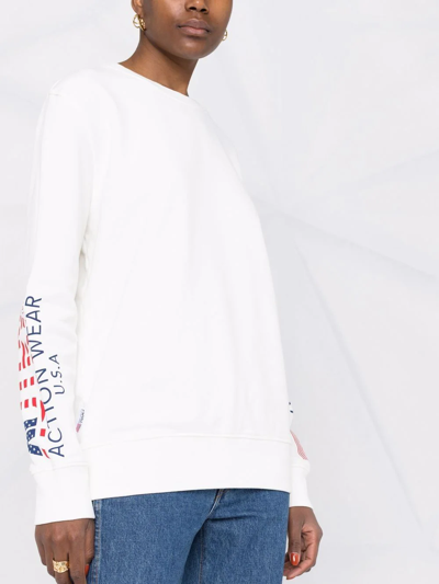 Shop Autry Action Wear Print Sweatshirt In Weiss