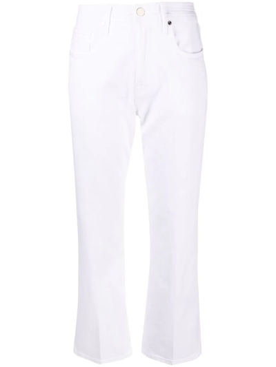Shop Jacob Cohen Mid-rise Cropped Jeans In Weiss