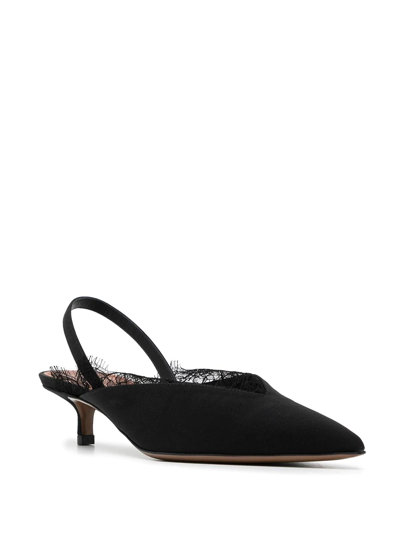 Shop Neous Sling-back Suede Mules In Schwarz