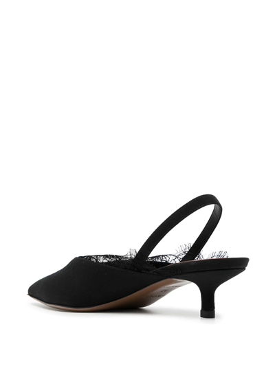 Shop Neous Sling-back Suede Mules In Schwarz