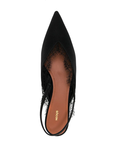 Shop Neous Sling-back Suede Mules In Schwarz