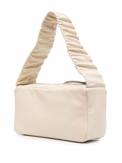 Shop Frenzlauer Gathered-handle Leather Tote In Nude
