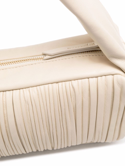 Frenzlauer Gathered Leather Tote In Nude