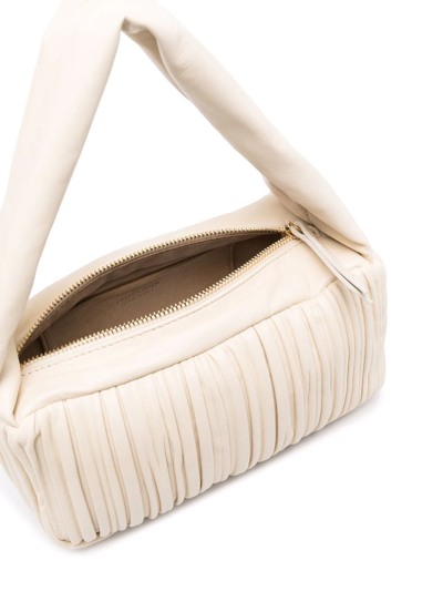 Shop Frenzlauer Gathered Leather Tote In Nude