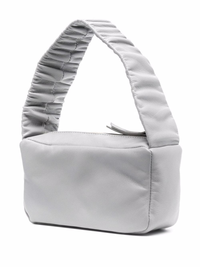 Shop Frenzlauer Gathered-handle Leather Tote In Grau