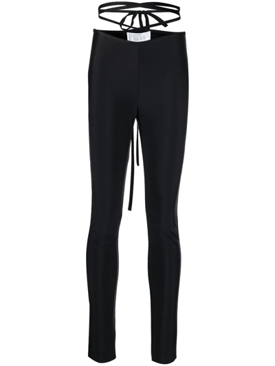 Giuseppe Di Morabito Crossover-strap High-waisted Leggings In Black