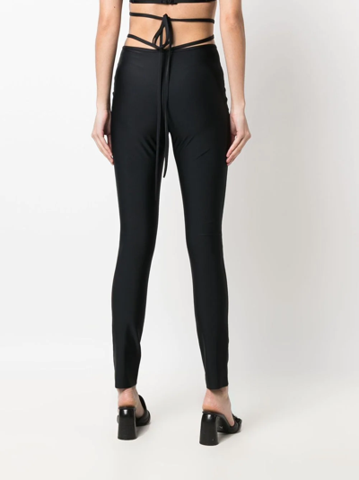 Giuseppe Di Morabito Crossover-strap High-waisted Leggings In Black