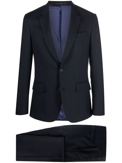 Shop Paul Smith Fitted Single-breasted Suit In Blau