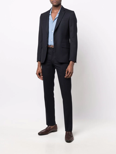 Shop Paul Smith Fitted Single-breasted Suit In Blau