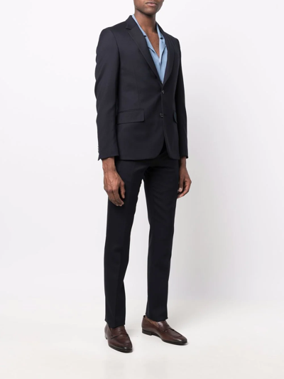 Shop Paul Smith Fitted Single-breasted Suit In Blau