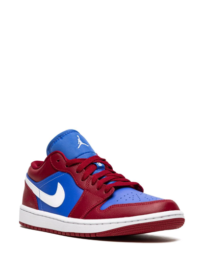 Shop Jordan Air  1 Low "pomegranate/medium Blue" Sneakers