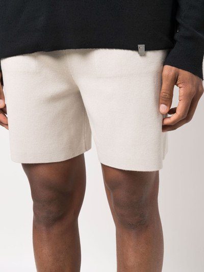Shop Alyx Fine Knit Drawstring Shorts In Neutrals