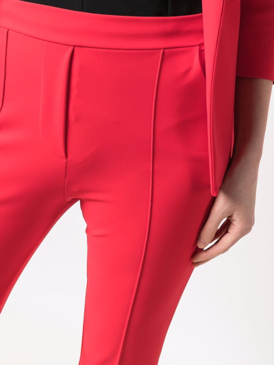 Shop Le Petite Robe Di Chiara Boni High-waisted Cropped Trousers In Rot