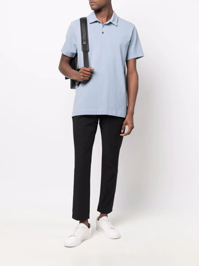 Shop Z Zegna Short-sleeved Polo Shirt In Blau