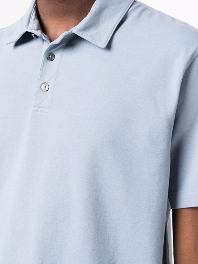 Shop Z Zegna Short-sleeved Polo Shirt In Blau