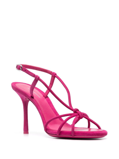 Shop Victoria Beckham Knot-front Sandals In Rosa