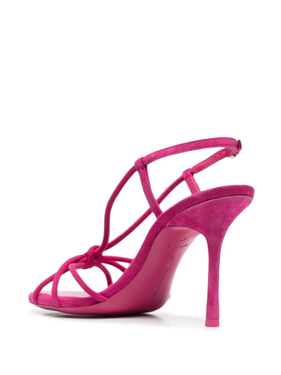 Shop Victoria Beckham Knot-front Sandals In Rosa