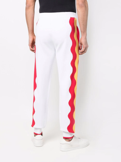 Shop Casablanca Side Stripe-print Track Pants In Weiss