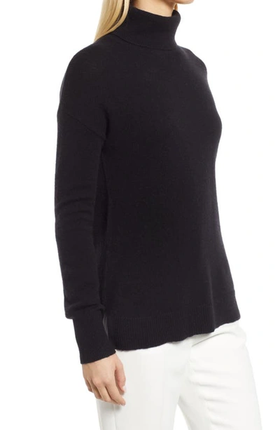 Shop Nordstrom Cashmere Turtleneck Sweater In Black