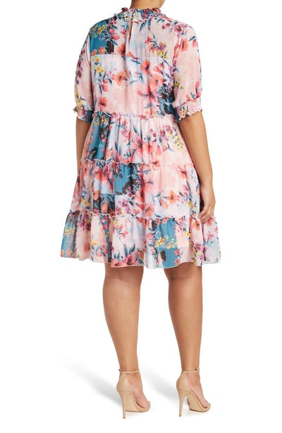 By Design Marion Victorian Baby Doll Dress In Patchwork Paris