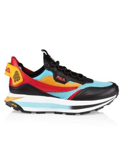 Shop Fila Men's T1 Retro X Barneys Running Shoes In Bluefish